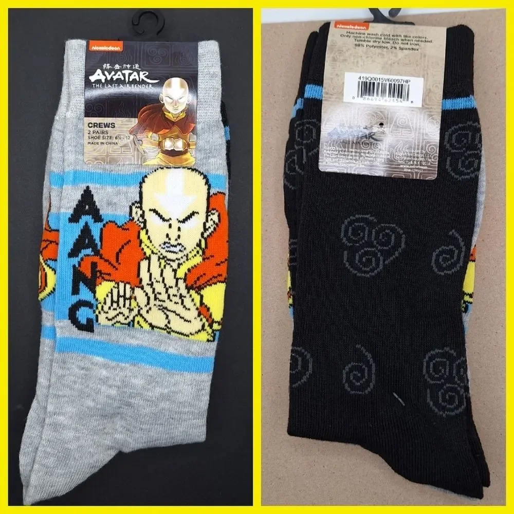 Avatar the last Airbender crew socks 2 pair